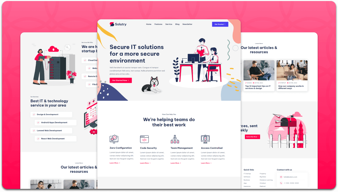 Solutry - IT agency website