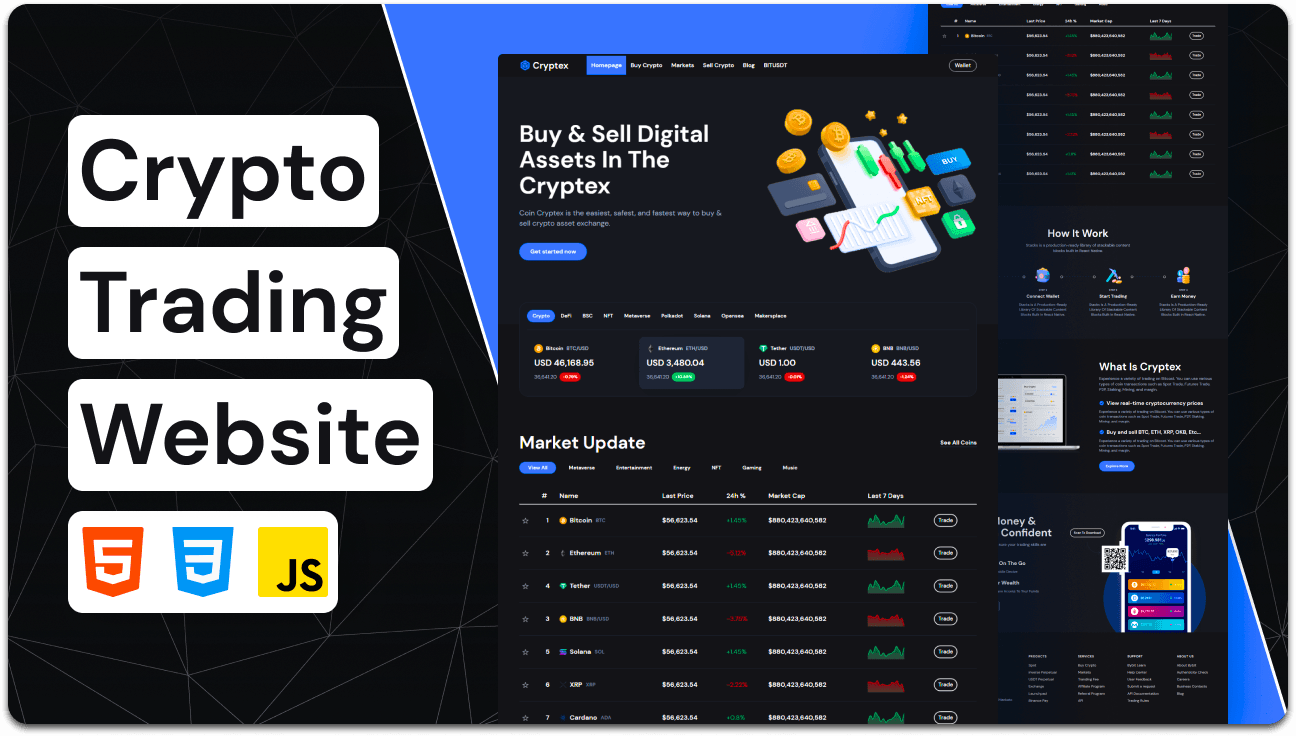 Cryptex - Cryptocurrency Website