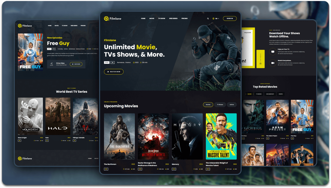 Filmlane - Movie website