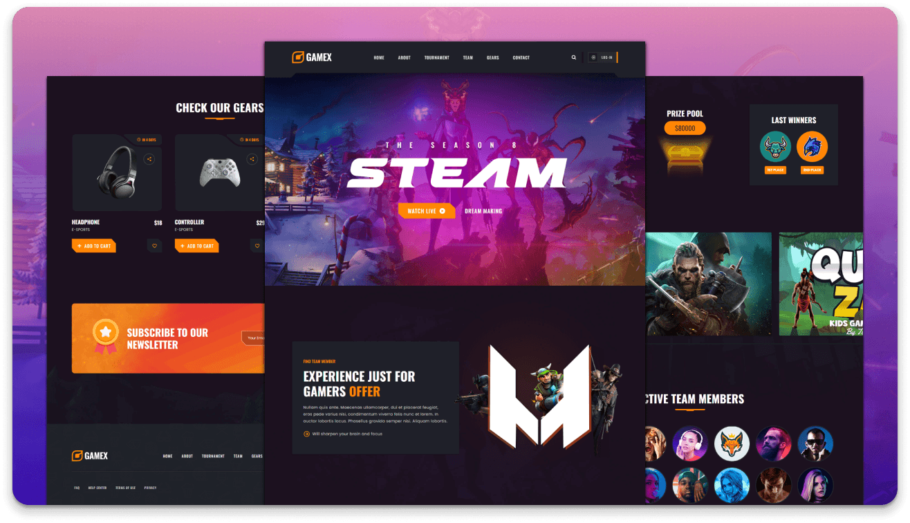 GameX - Gaming website