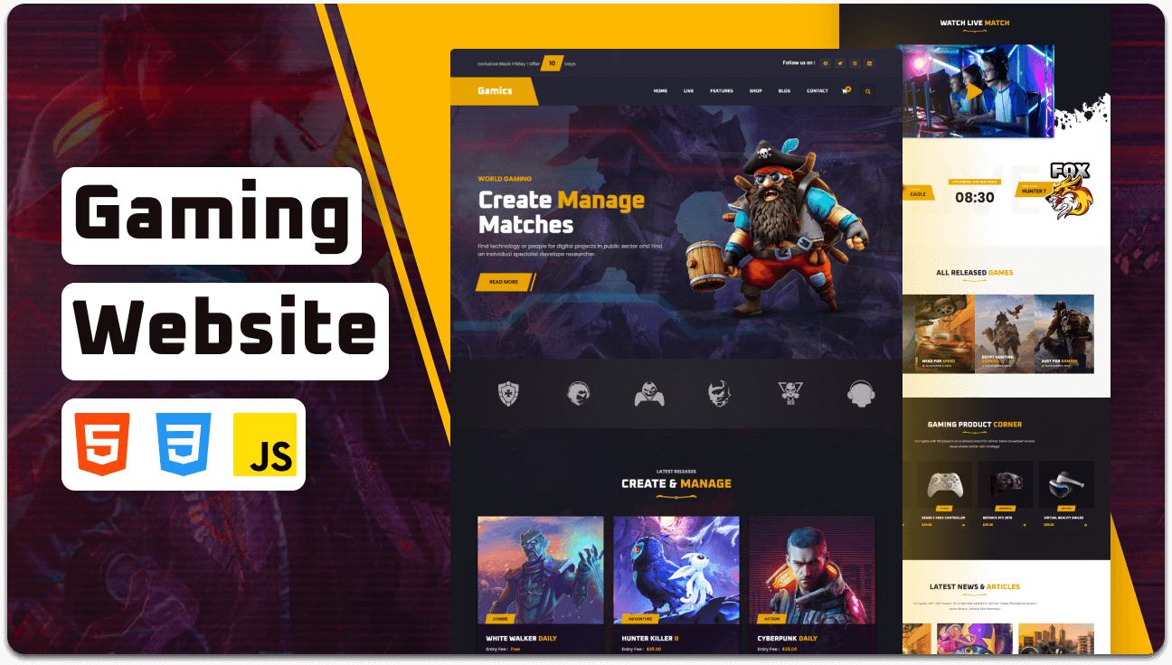Gamics - Gaming website