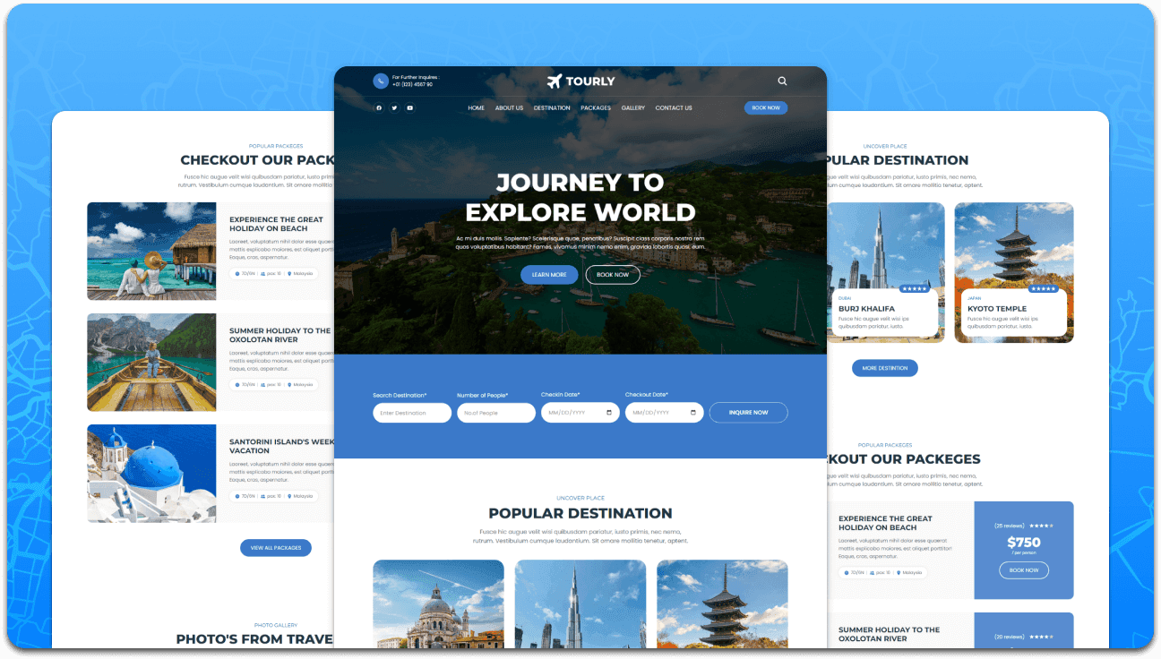 Tourly - Travel website