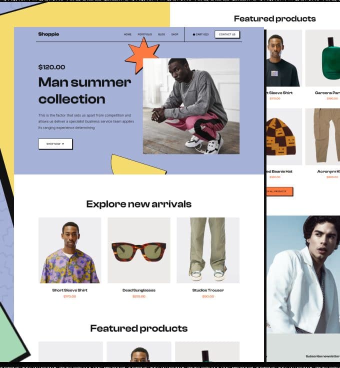 Contoh desain Shoppie untuk Toko Online