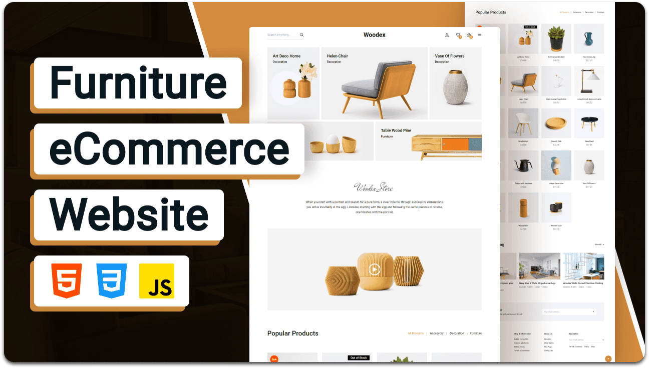 Woodex - Furniture eCommerce Website