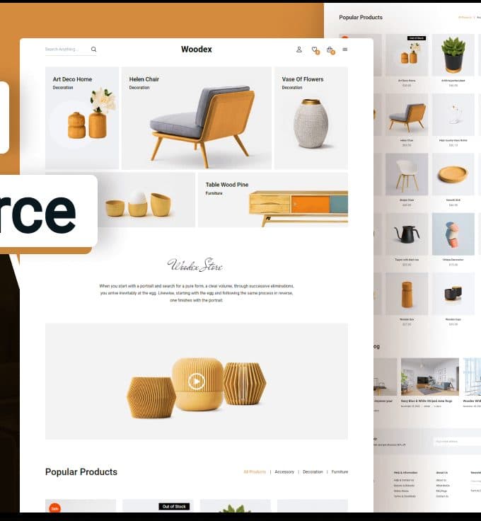 Contoh desain Woodex untuk Toko Online